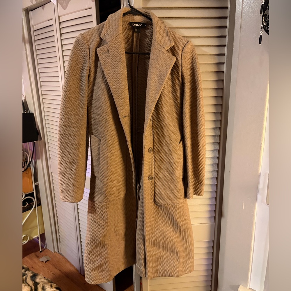 Tan DKNY coat size 4